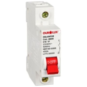 DISJUNTOR DIN UNIP 1X10A (C) OUROLUX 26045