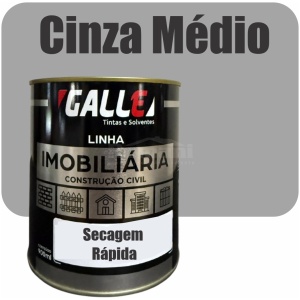ESMALTE SINTETICO SECAGEM RAPIDA BRILHANTE 0,9L CINZA MEDIO GALLE