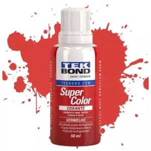 CORANTE LIQUIDO SUPER COLOR 50ML VERMELHO TEKBOND