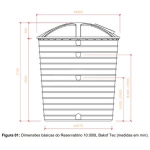 CAIXA D'AGUA 10000L (10.000L) POLIETILENO COM TAMPA BAKOFF