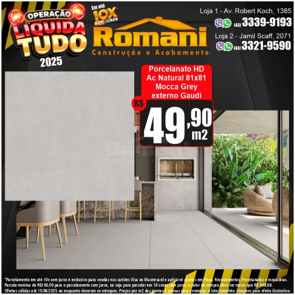 PORC MOCCA GREY NATURAL RET. 81X81 GAUDI (2,64)*