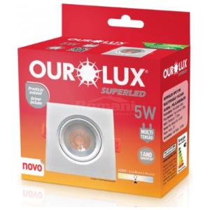 SUPERLED SPOT QUAD 5W 4000K BRANCO NEUTRO OUROLUX 05602A