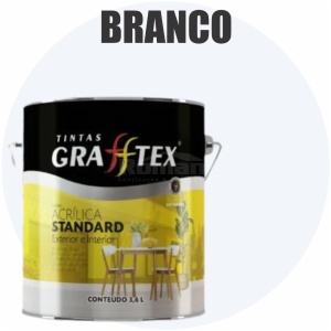 TINTA ACRILICA FOSCA STANDARD INT/EXT 3,6L BRANCO GRAFFTEX-