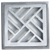 GRELHA ALUMINIO ESCOVADO COM PORTA GRELHA 15X15CM PRIME ALUMINIO