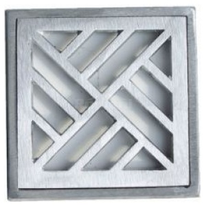 GRELHA ALUMINIO ESCOVADO COM PORTA GRELHA 15X15CM PRIME ALUMINIO