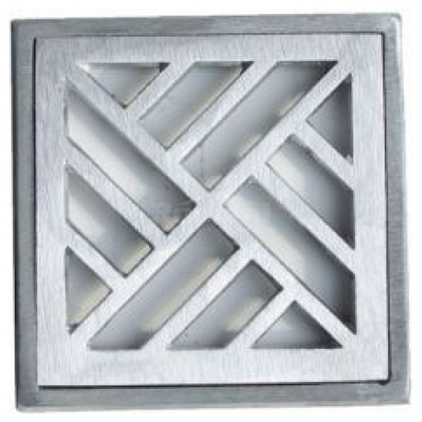 GRELHA ALUMINIO ESCOVADO COM PORTA GRELHA 15X15CM PRIME ALUMINIO