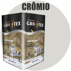 TINTA ACRILICA FOSCA PREMIUM INT/EXT 18L CROMIO GRAFFTEX-