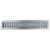GRELHA ALUMINIO ESCOVADO COM PORTA GRELHA 10X50CM PRIME ALUMINIO