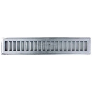 GRELHA ALUMINIO ESCOVADO COM PORTA GRELHA 10X50CM PRIME ALUMINIO