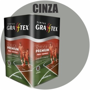 TINTA ACRILICA FOSCA PISOS E QUADRAS PREMIUM 18L CINZA GRAFFTEX-