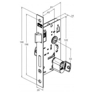 FECHADURA 804/33 ESPELHO INOX EXTERNA STAM 40467