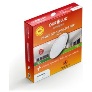 PAINEL LED RED EMBUTIR ECO 18W 6500K BIV OUROLUX 02903
