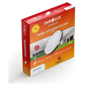 PAINEL LED RED EMBUTIR ECO 24W 6500K BIV OUROLUX 02905