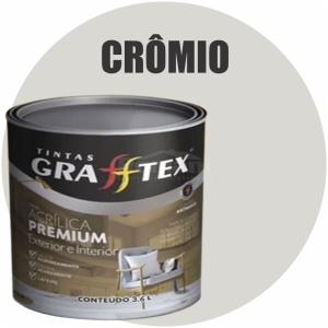 TINTA ACRILICA FOSCA PREMIUM INT/EXT 3,6L CROMIO GRAFFTEX-