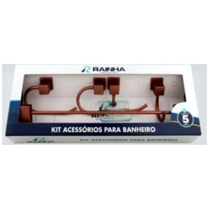 KIT SEMI LUXO SQUARE ROSE FOSCO INOX RAINHA 214968