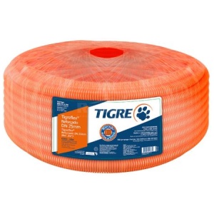 ELETRODUTO CORRUGADO REF LARANJA 25MM (3/4) ROLO 50M TIGREFLEX