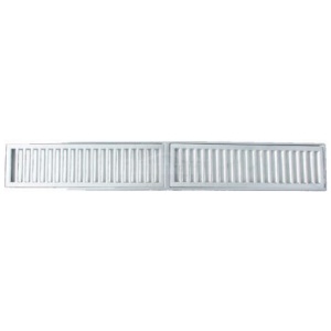 GRELHA ALUMINIO ESCOVADO COM PORTA GRELHA 15X100CM PRIME ALUMINIO