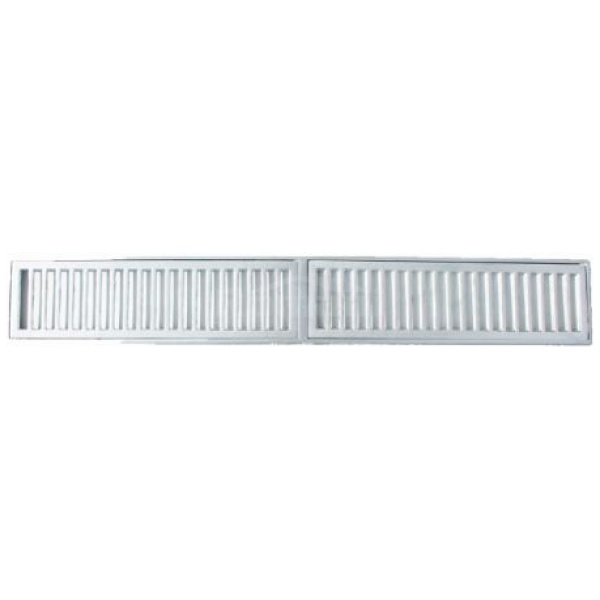GRELHA ALUMINIO ESCOVADO COM PORTA GRELHA 15X100CM PRIME ALUMINIO