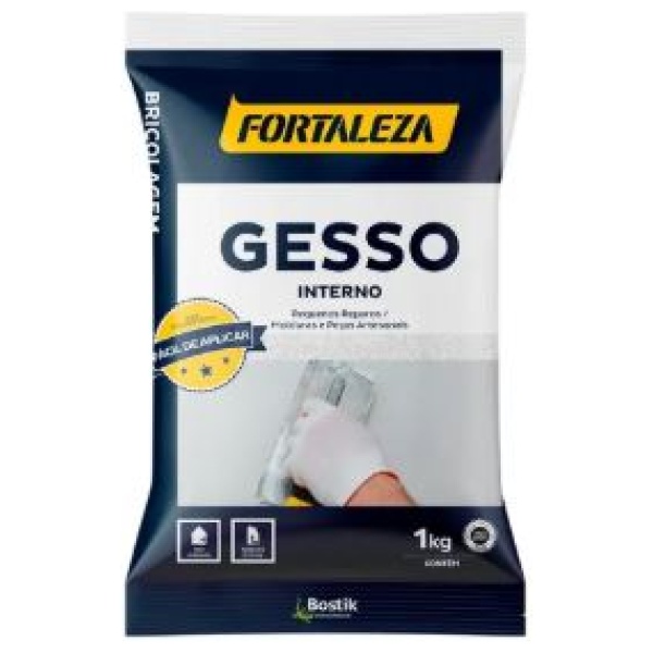 GESSO EM PÓ SECAGEM RAPIDA 1KG FORTALEZA