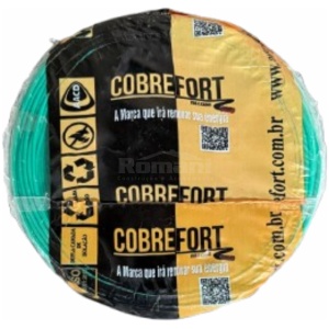 CABO FLEXIVEL 750V COBREFORT ROLO 100M 4,0MM VERDE