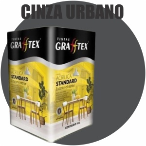 TINTA ACRILICA FOSCA STANDARD INT/EXT 18L CINZA URBANO GRAFFTEX