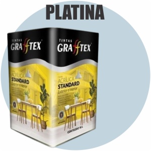 TINTA ACRILICA FOSCA STANDARD INT/EXT 18L PLATINA GRAFFTEX