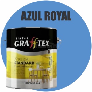 TINTA ACRILICA FOSCA STANDARD INT/EXT 3,6L AZUL ROYAL GRAFFTEX