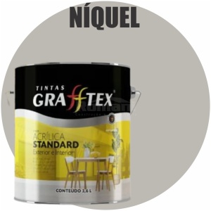 TINTA ACRILICA FOSCA STANDARD INT/EXT 3,6L NIQUEL GRAFFTEX