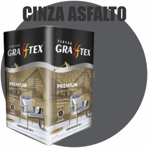 TINTA ACRILICA FOSCA PREMIUM INT/EXT 18L CINZA ASFALTO GRAFFTEX
