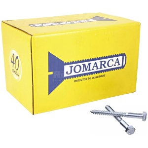 PARAFUSO SEXTAVADO ROSCA SOBERBA ZINC 1/4X40MM CAIXA (200) JOMARCA 27132