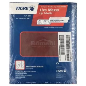 LIXA MASSA TIGRE G150 PACOTE (25UND) PROFISSIONAL 225X275MM REF800