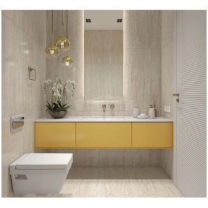 PISO HD RETIFICADO TRAVERTINO ACETINADO BEGE 88X88 FORMIGRES (2,32)