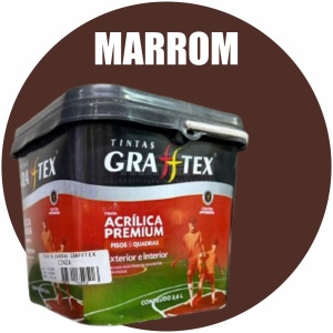 TINTA ACRILICA FOSCA PISOS E QUADRAS PREMIUM 3,6L MARROM GRAFFTEX