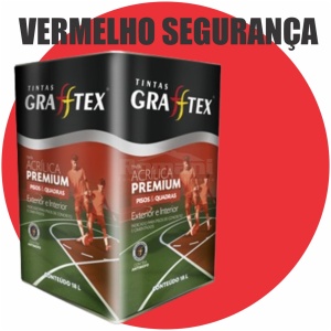 TINTA ACRILICA FOSCA PISOS E QUADRAS PREMIUM 18L VERMELHO SEGURANÇA GRAFFTEX