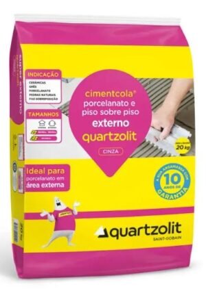ARGAMASSA PORC PISOXPISO EXT CINZA 20KG QUARTZOLIT#