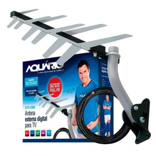 ANTENA EXTERNA DIGITAL FULL HD 10 AQUARIO DTV-1500