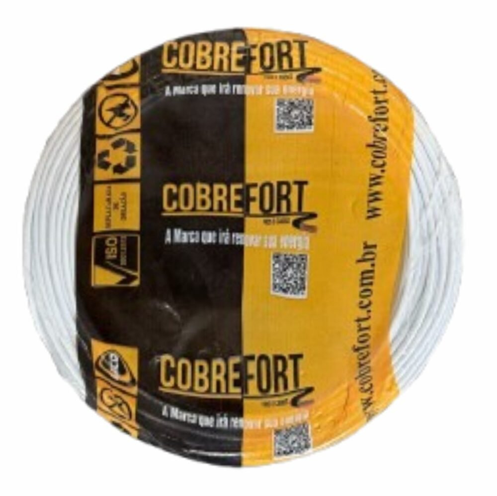 CABO FLEXIVEL 750V COBREFORT ROLO 100M 2,5MM BRANCO