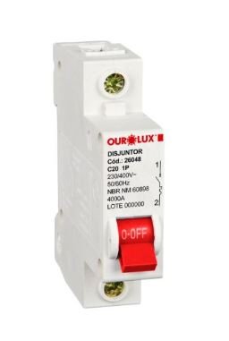 DISJUNTOR DIN UNIP 1X20A (C) OUROLUX 26048