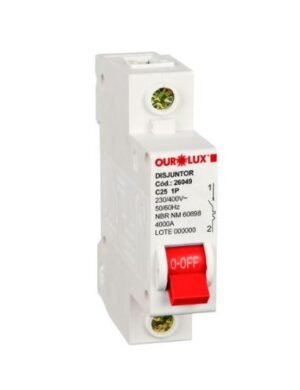 DISJUNTOR DIN UNIP 1X25A (C) OUROLUX 26049