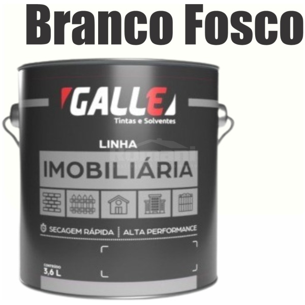 ESMALTE SINTETICO SECAGEM RAPIDA FOSCO 3,6L BRANCO FOSCO GALLE