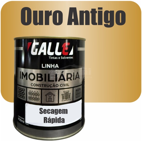ESMALTE SINTETICO SECAGEM RAPIDA METALICO 0,9L OURO ANTIGO GALLE