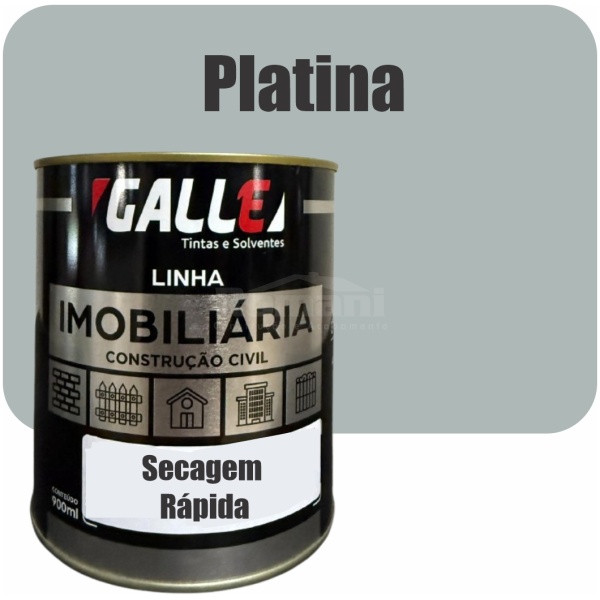 ESMALTE SINTETICO SECAGEM RAPIDA BRILHANTE 0,9L PLATINA GALLE