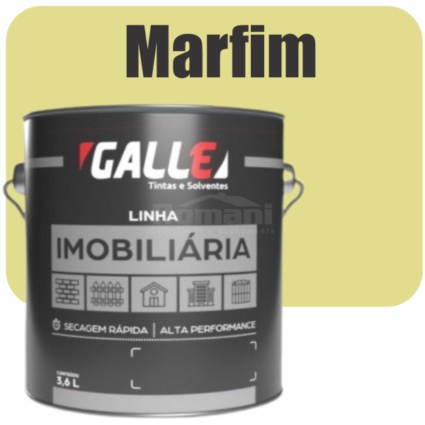 ESMALTE SINTETICO SECAGEM RAPIDA BRILHANTE 3,6L MARFIM GALLE