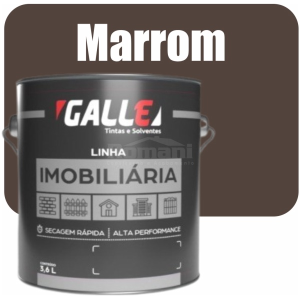 ESMALTE SINTETICO SECAGEM RAPIDA BRILHANTE 3,6L MARROM GALLE