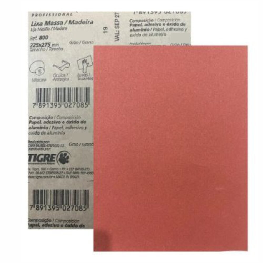 LIXA MASSA TIGRE G80 PROFISSIONAL 225X275MM REF800