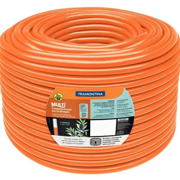 MANGUEIRA JARDIM SUPERFLEX 1/2 LARANJA TRAMONTINA METRO