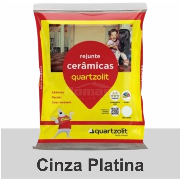 REJUNTE CERAMICO FLEX 1KG CINZA PLATINA QUARTZOLIT