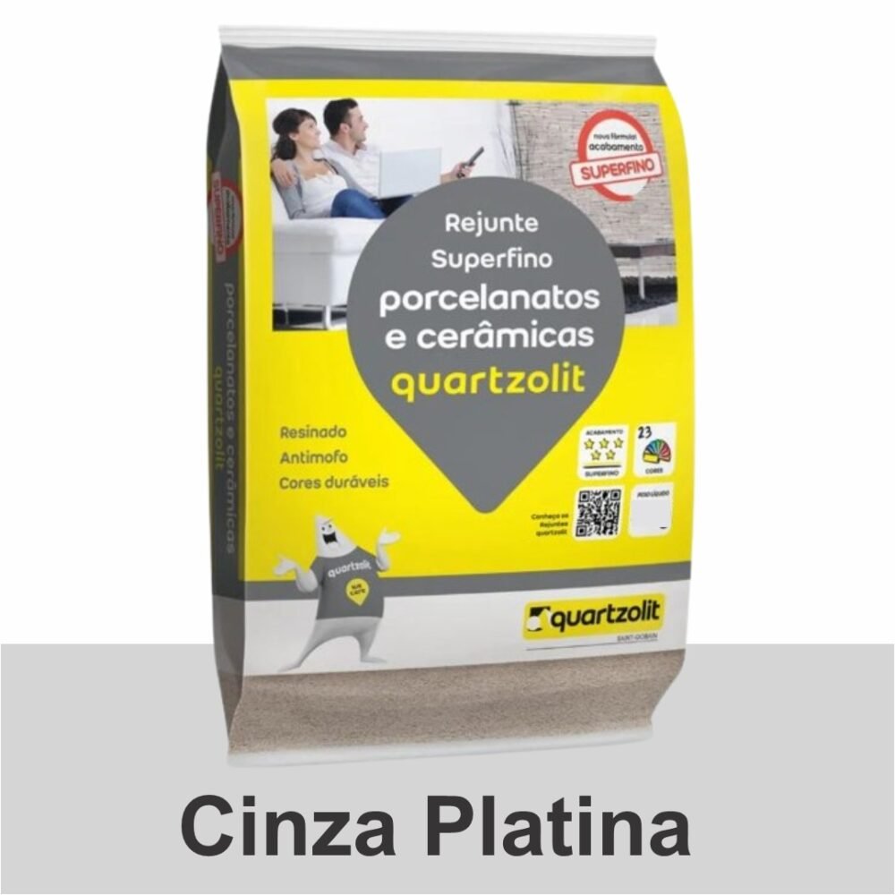 REJUNTE PORCELANATO FLEX 5KG CINZA PLATINA QUARTZOLIT