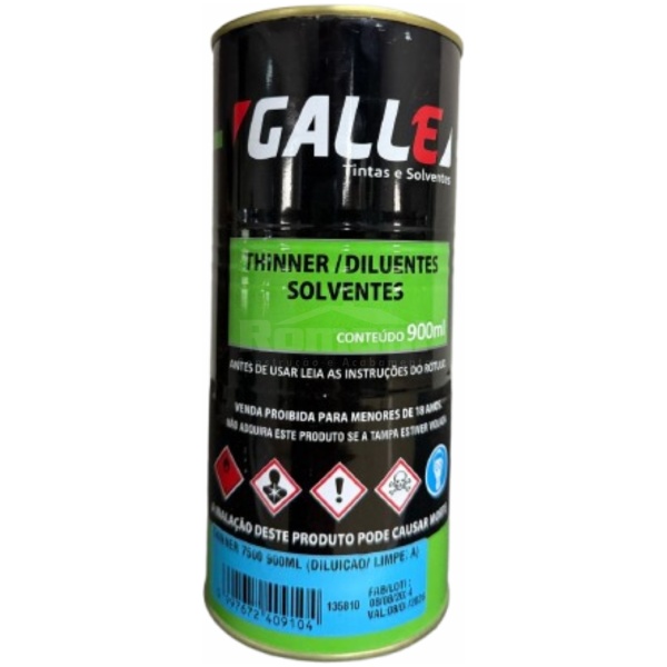SOLVENTE THINNER 7500-B GALLE USO GERAL 0,9L