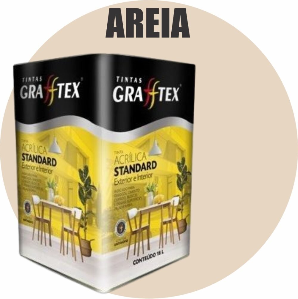 TINTA ACRILICA FOSCA STANDARD INT/EXT 18L AREIA GRAFFTEX